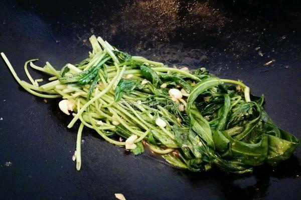 虾酱蚝油炒空心菜 虾酱炒通菜的做法图解6
