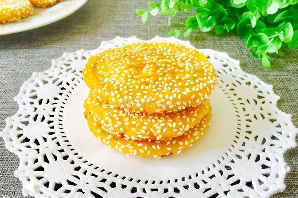 豆沙馅芝麻南瓜饼（电饼铛版）的做法图解1