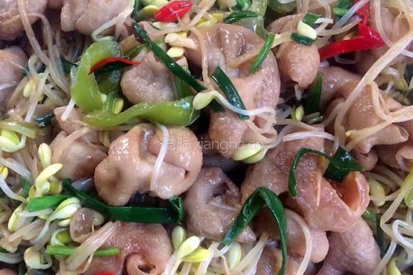 大肠炒豆芽的做法图解7