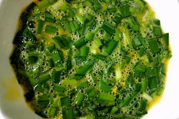 韭菜煎鸡蛋的做法图解3