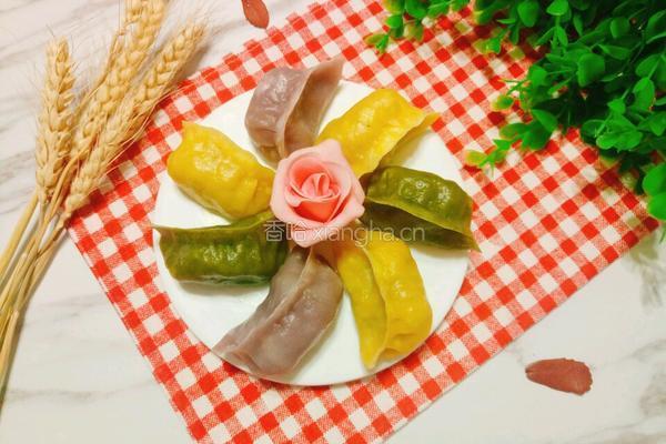牛肉萝卜馅彩色蒸饺的做法图解1