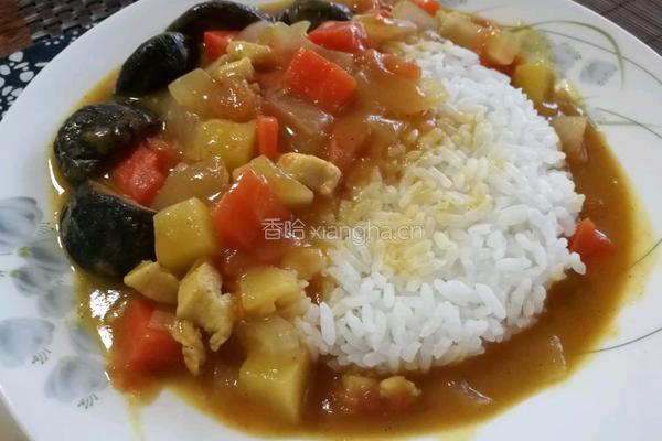 咖喱鸡丁烩饭的做法图解4