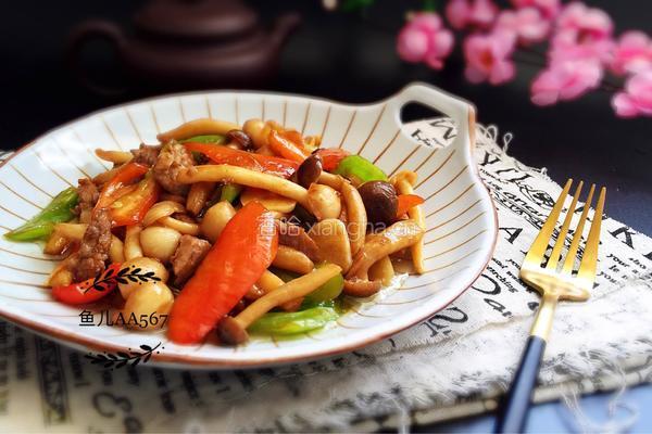 彩椒炒双菇的做法图解10