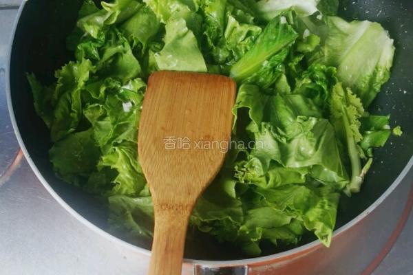清炒生菜的做法图解3