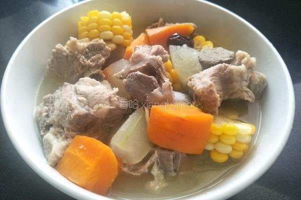排骨玉米胡萝卜冬瓜汤的做法图解7