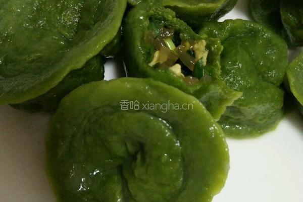 翡翠花样饺子的做法图解1