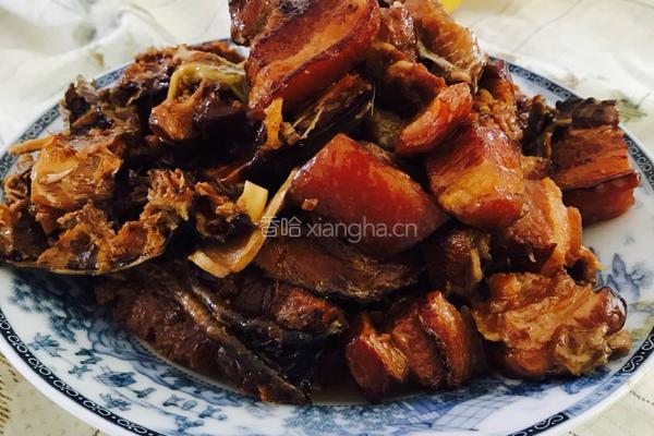 熏鱼红烧肉的做法图解8