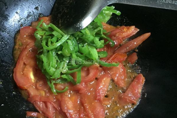 青椒西红柿（默然私房菜） 的做法图解7