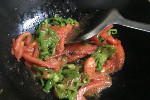 青椒西红柿（默然私房菜） 的做法图解8