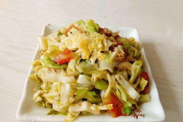 西红柿圆白菜的做法图解5