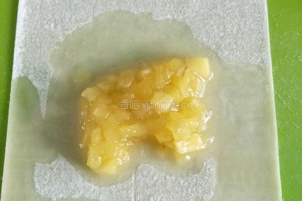 馄饨皮菠萝派的做法图解7