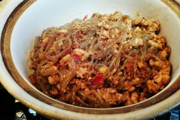 咸鱼肉末粉丝煲的做法图解9
