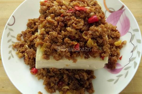 肉沫蒸蛋豆腐的做法图解5