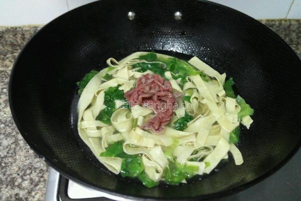 豆皮青菜肉丝汤的做法图解8