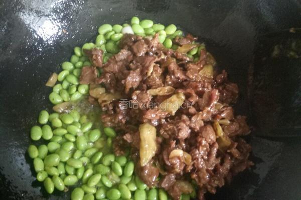 毛豆炒牛肉的做法图解5