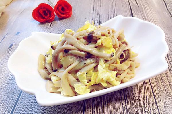 白玉菇炒鸡蛋的做法图解9