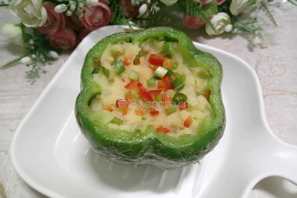 土豆泥青椒盒的做法图解7