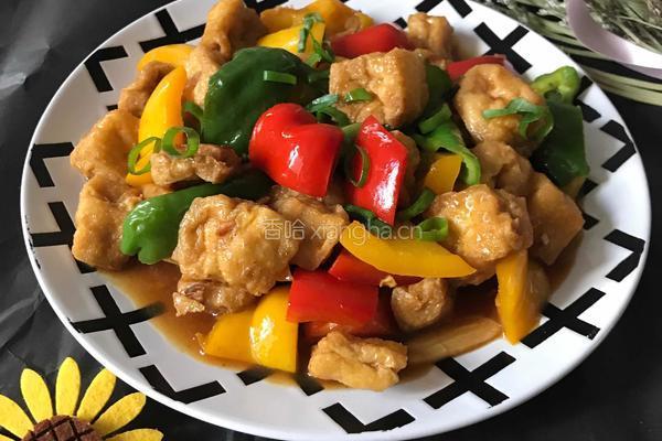 彩椒留豆腐泡的做法图解11