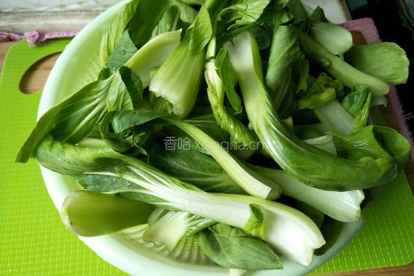 青菜香菇的做法图解3