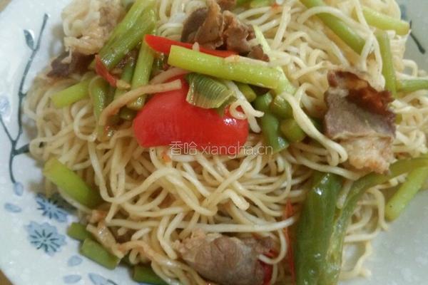 蒜苔蒸面的做法图解9
