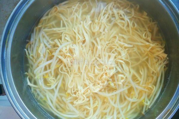 葱油豆芽干豆腐的做法图解4