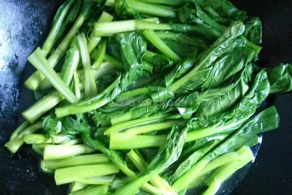蒜蓉炒油菜的做法图解5