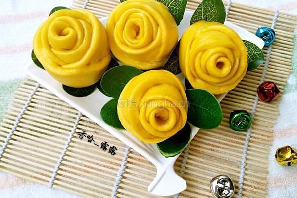 南瓜玫瑰花馒头的做法图解2