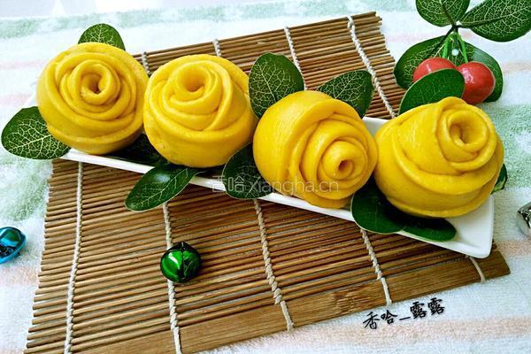 南瓜玫瑰花馒头的做法图解17