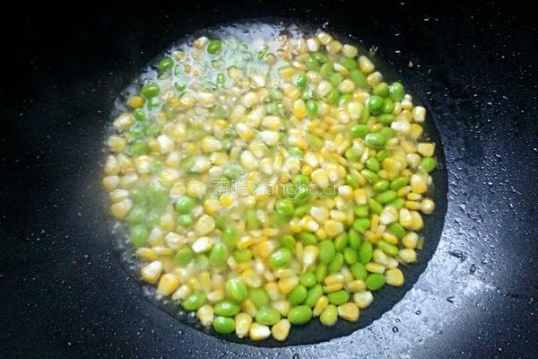 清新小炒（玉米毛豆炒肉沫）的做法图解6