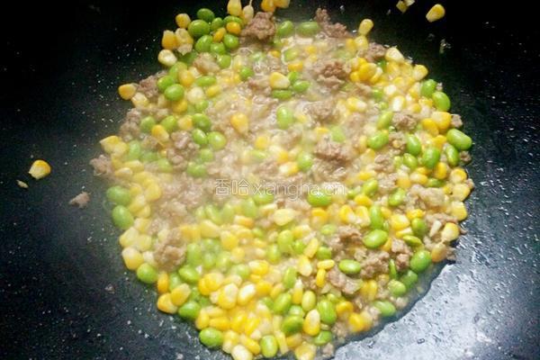 清新小炒（玉米毛豆炒肉沫）的做法图解8