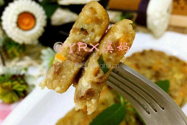 猪肝豆腐饼的做法图解8