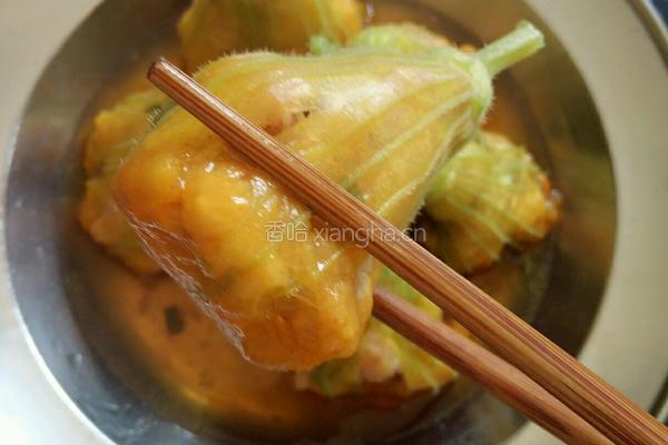 南瓜花酿肉的做法图解11
