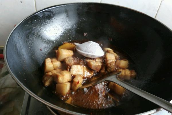 豆筋棍烧红烧肉的做法图解7