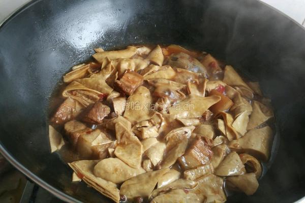 豆筋棍烧红烧肉的做法图解8