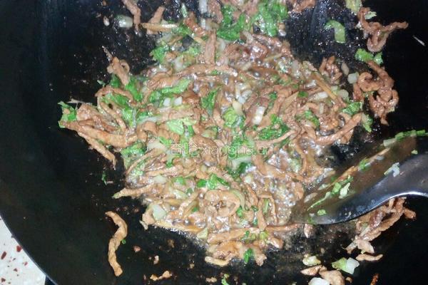 小白菜肉丝面的做法图解6