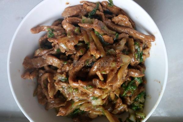 小白菜肉丝面的做法图解7