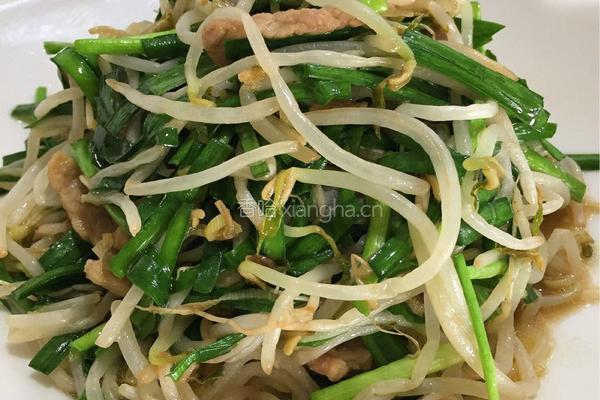 豆芽炒韭菜的做法图解9