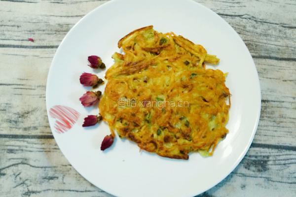 土豆丝茄子饼的做法图解7