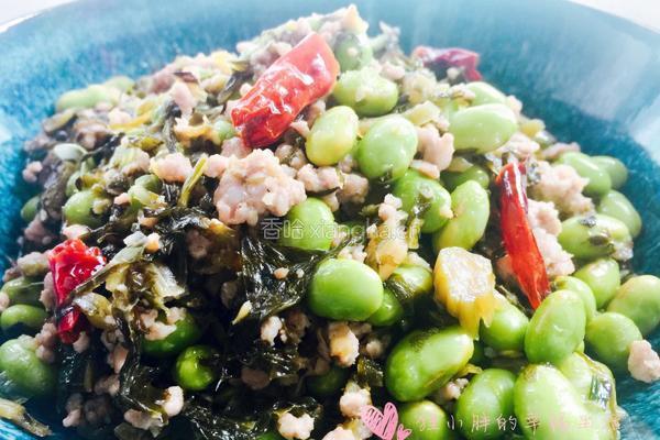 雪菜毛豆炒肉沫的做法图解13