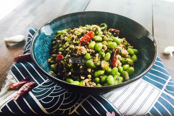 雪菜毛豆炒肉沫的做法图解14