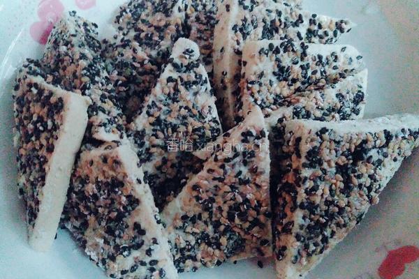 香煎芝麻豆腐的做法图解5