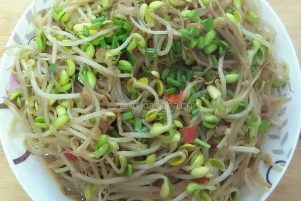 炝炒黄豆芽的做法图解3