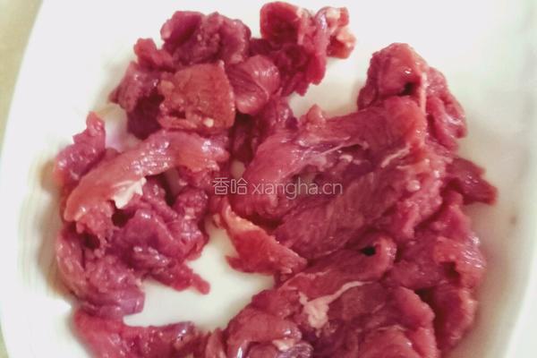 芋苗炒牛肉的做法图解1