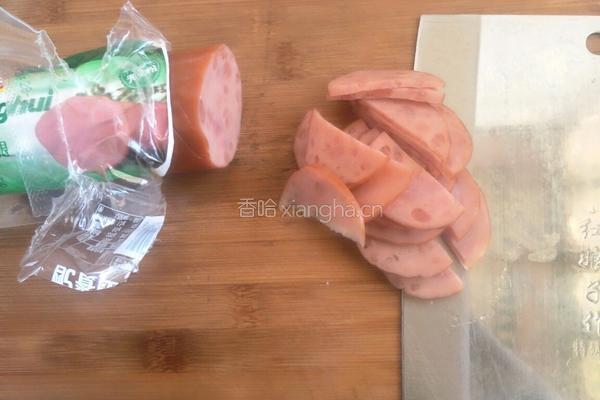 凉拌金针菇火腿的做法图解2