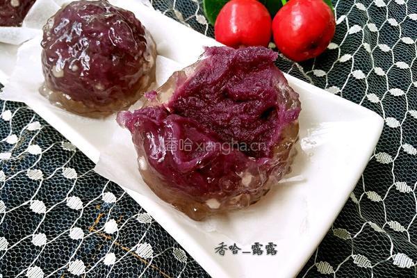 紫薯西米球的做法图解1
