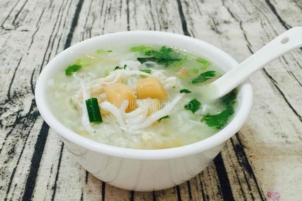 干贝冬菜银鱼粥（潮汕经典海鲜粥）的做法图解12