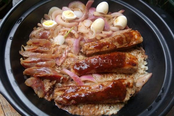 黑椒排骨腊味煲仔饭的做法图解13
