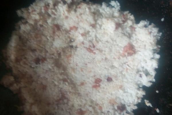 香肠炒饭的做法图解4