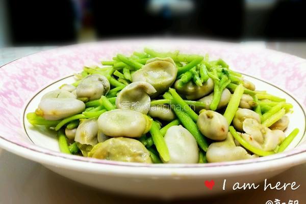 苋菜杆炒蚕豆的做法图解7