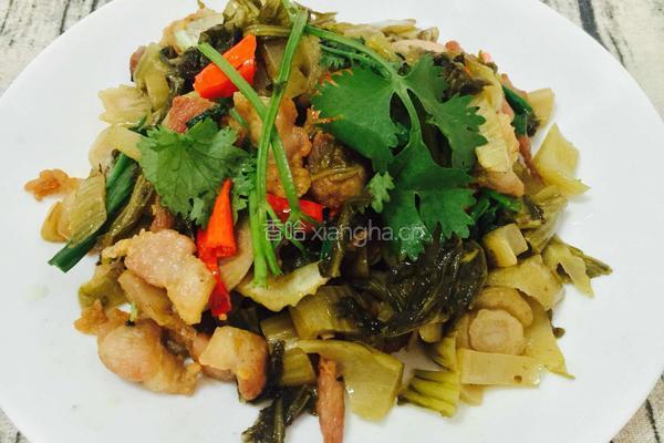 潮州酸菜炒五花肉的做法图解12